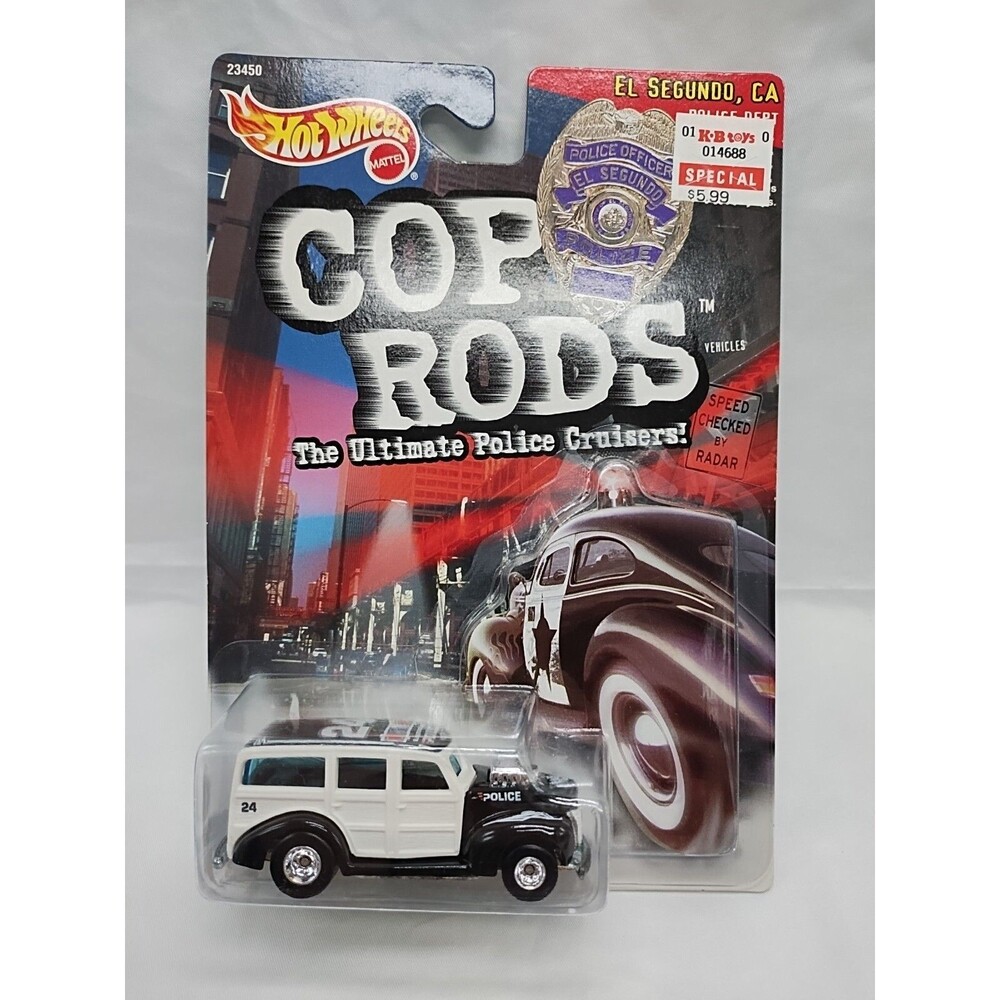 K B Toys Hot Wheels Cop Rods '40 Woodie Diecast Car